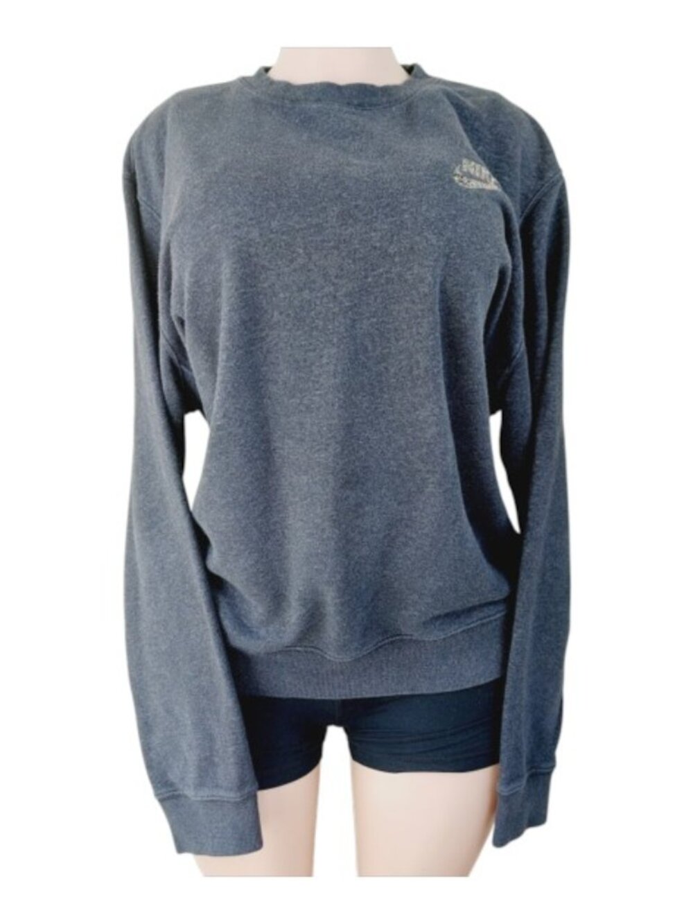 Nike Women's Black Essential Heather Crew Neck Pullover Sweatshirt Size L